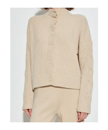 Max Mara Afelio High Neck Button-Up Cardigan