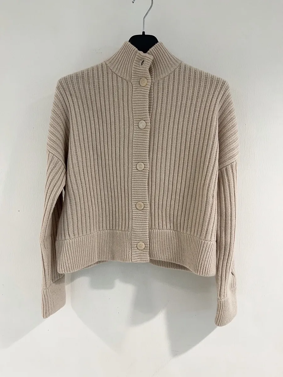 Max Mara Afelio High Neck Button-Up Cardigan