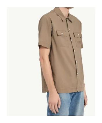 Mm6 Maison Margiela Logo Embroidered Short Sleeved Shirt