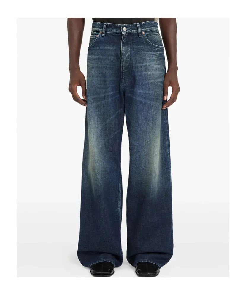 Mm6 Maison Margiela Logo Patch Wide-Leg Jeans
