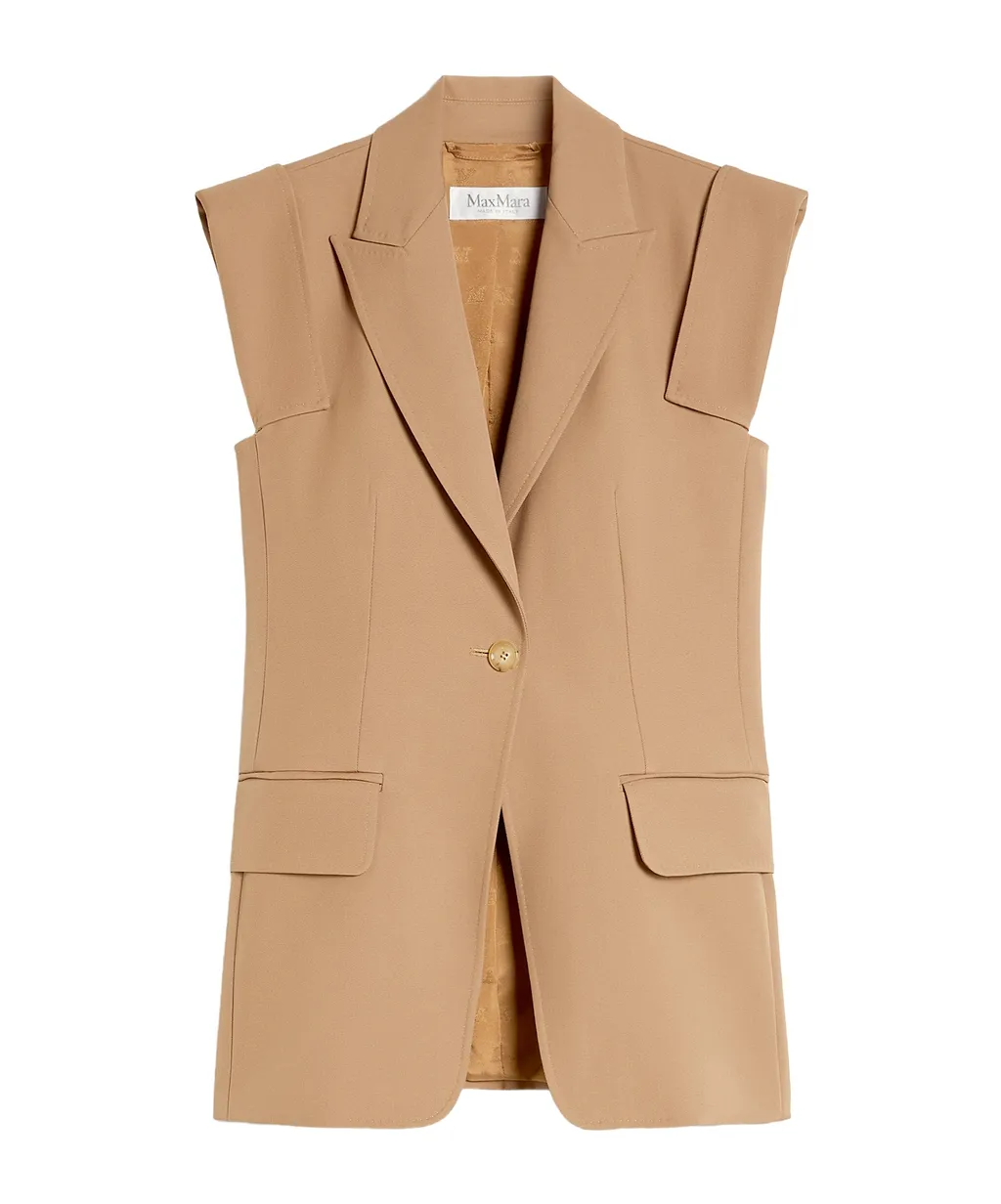 Max Mara Bergamo Single-Breasted Sleeveless Jacket