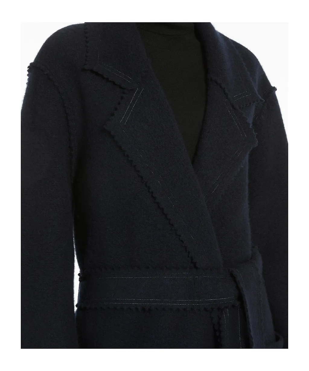 Max Mara Belted Notch-Lapel Coat