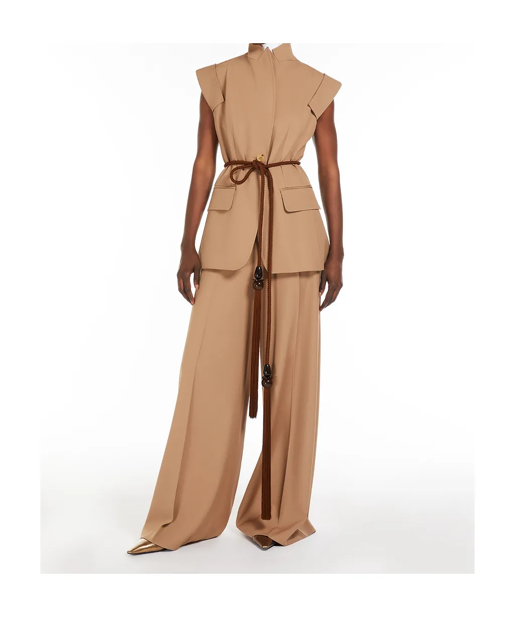 Max Mara Bergamo Single-Breasted Sleeveless Jacket