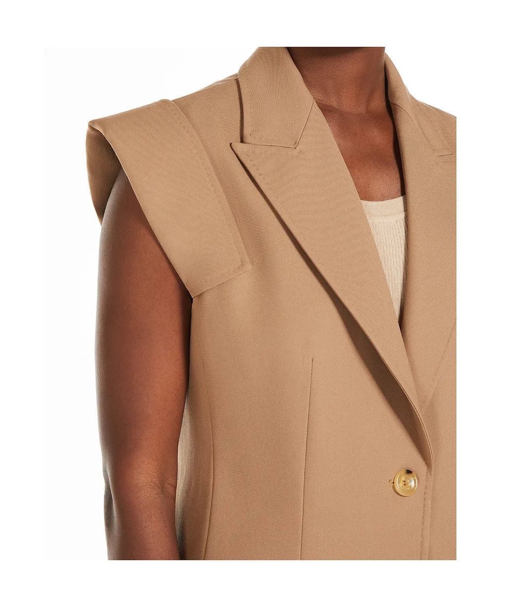 Max Mara Bergamo Single-Breasted Sleeveless Jacket