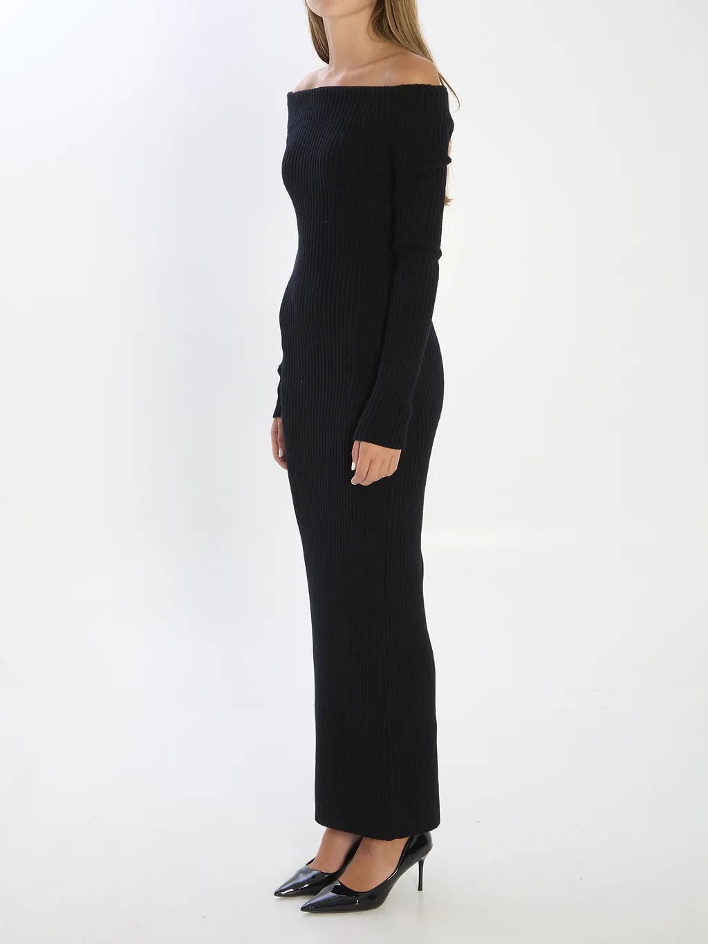 Max Mara Arnes Off-Shoulder Maxi Dress