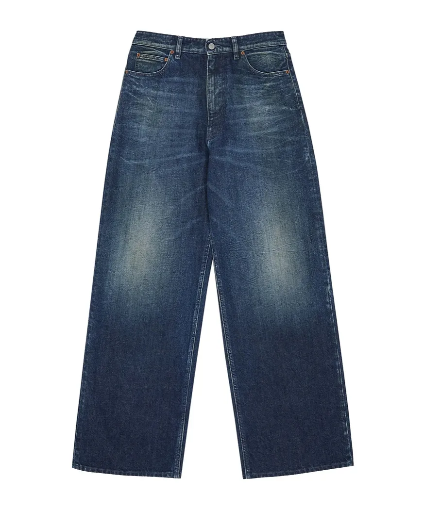 Mm6 Maison Margiela Logo Patch Wide-Leg Jeans
