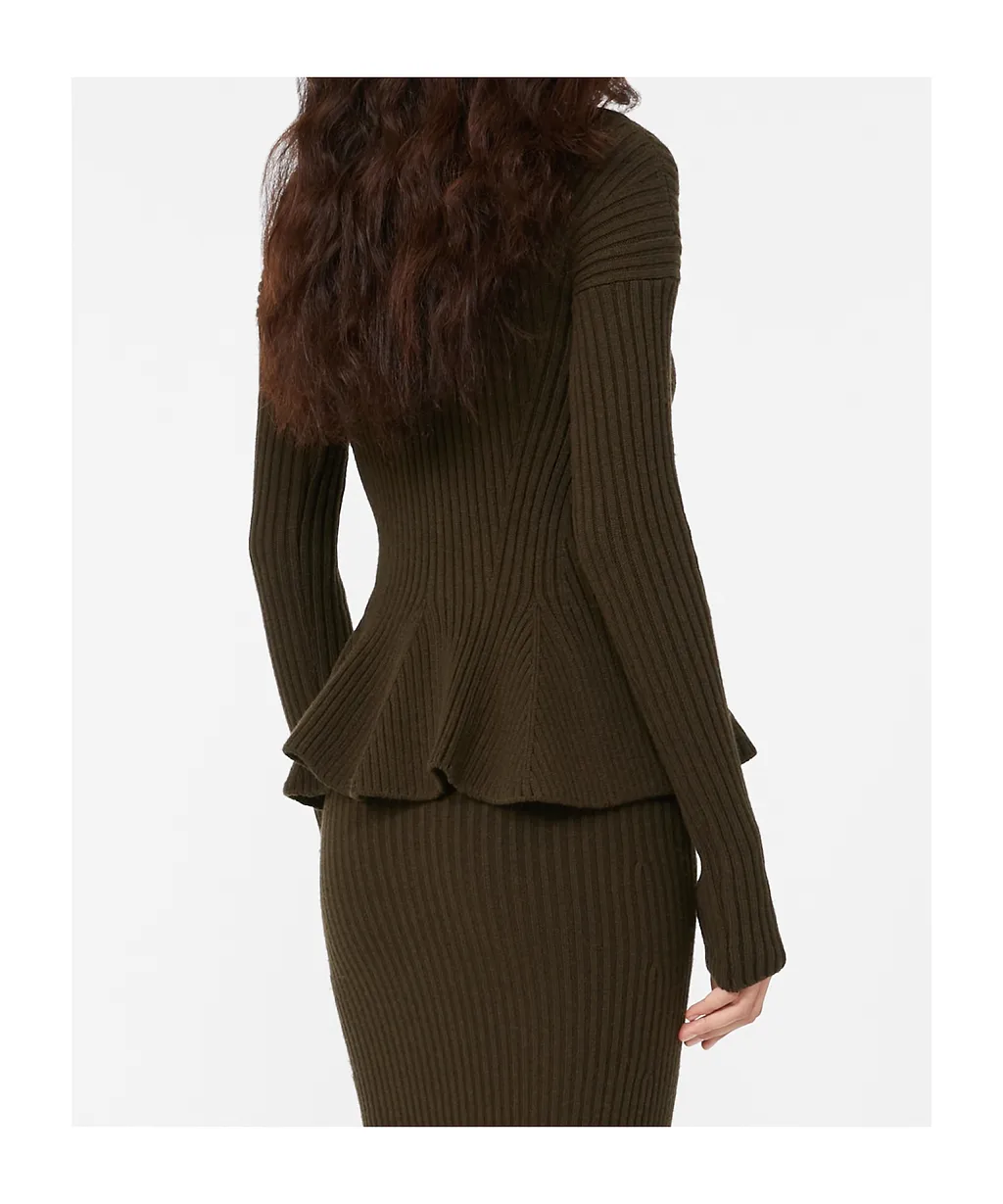 Max Mara Bolsena Turtleneck Peplem Jumper
