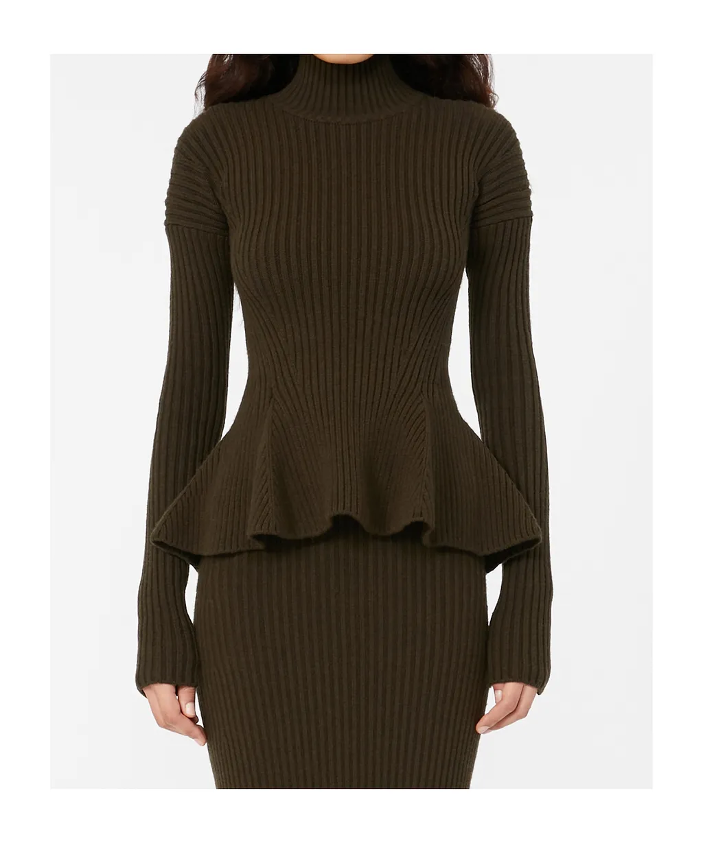 Max Mara Bolsena Turtleneck Peplem Jumper