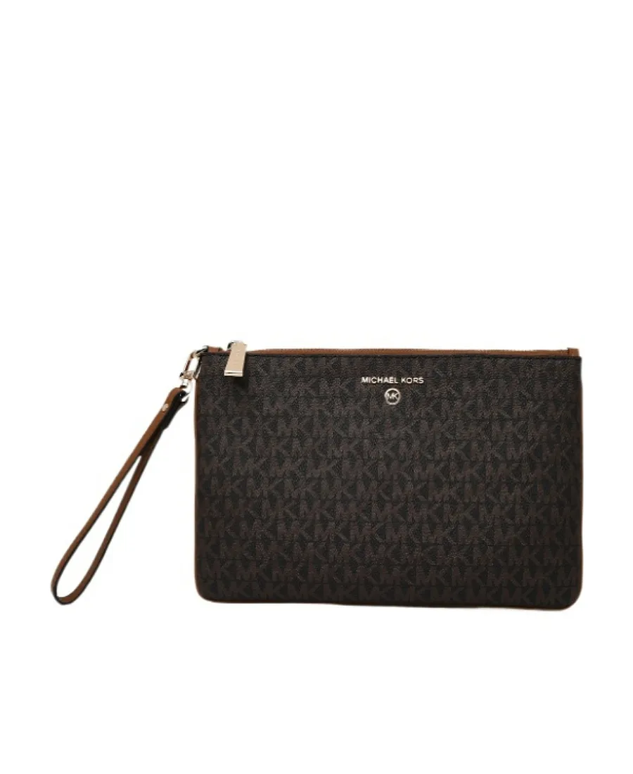 Monogram-Pattern Clutch Bag