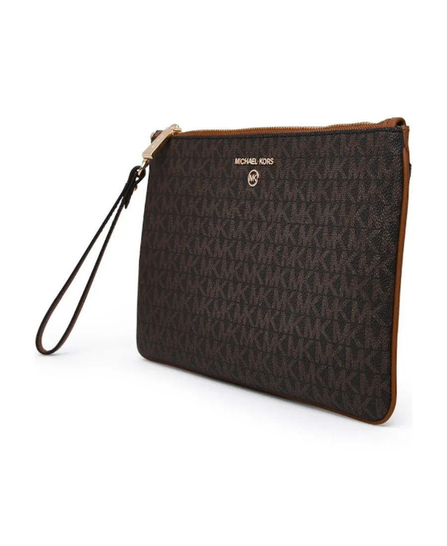 Monogram-Pattern Clutch Bag