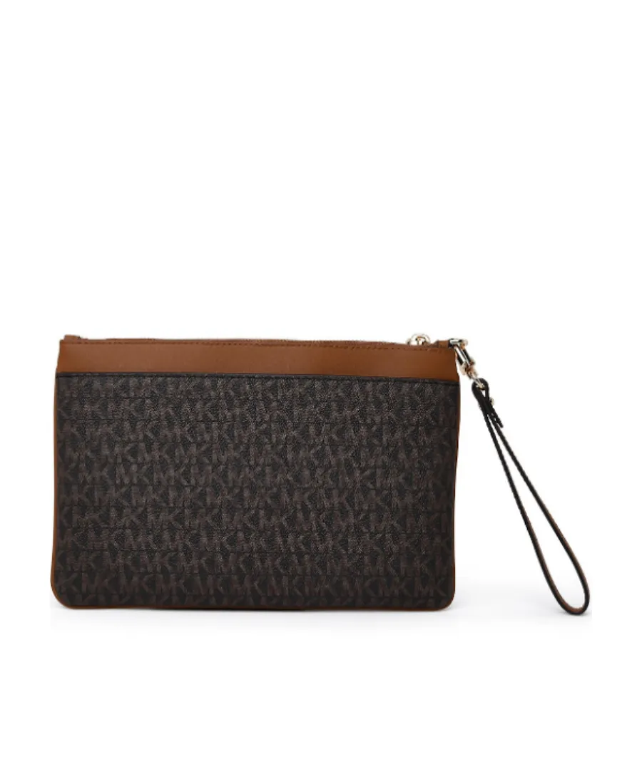 Monogram-Pattern Clutch Bag
