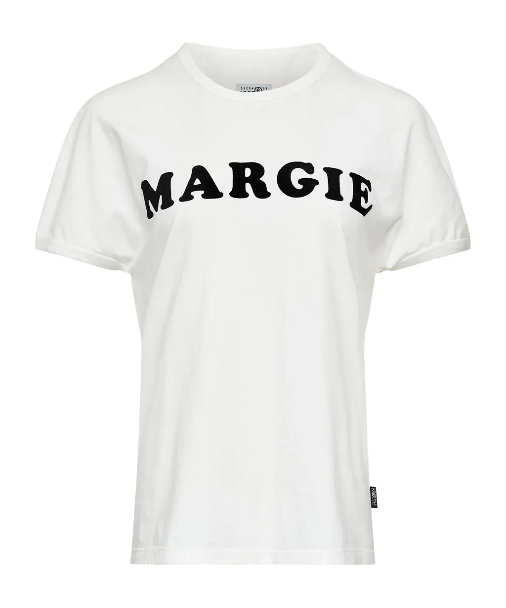 Mm6 Maison Margiela Logo Printed Crewneck T-Shirt
