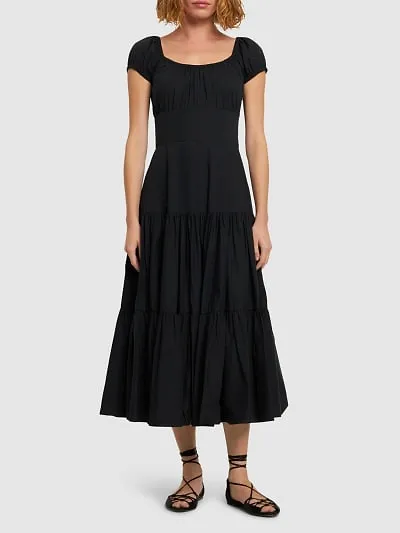 Pleated Medium-Length Dress