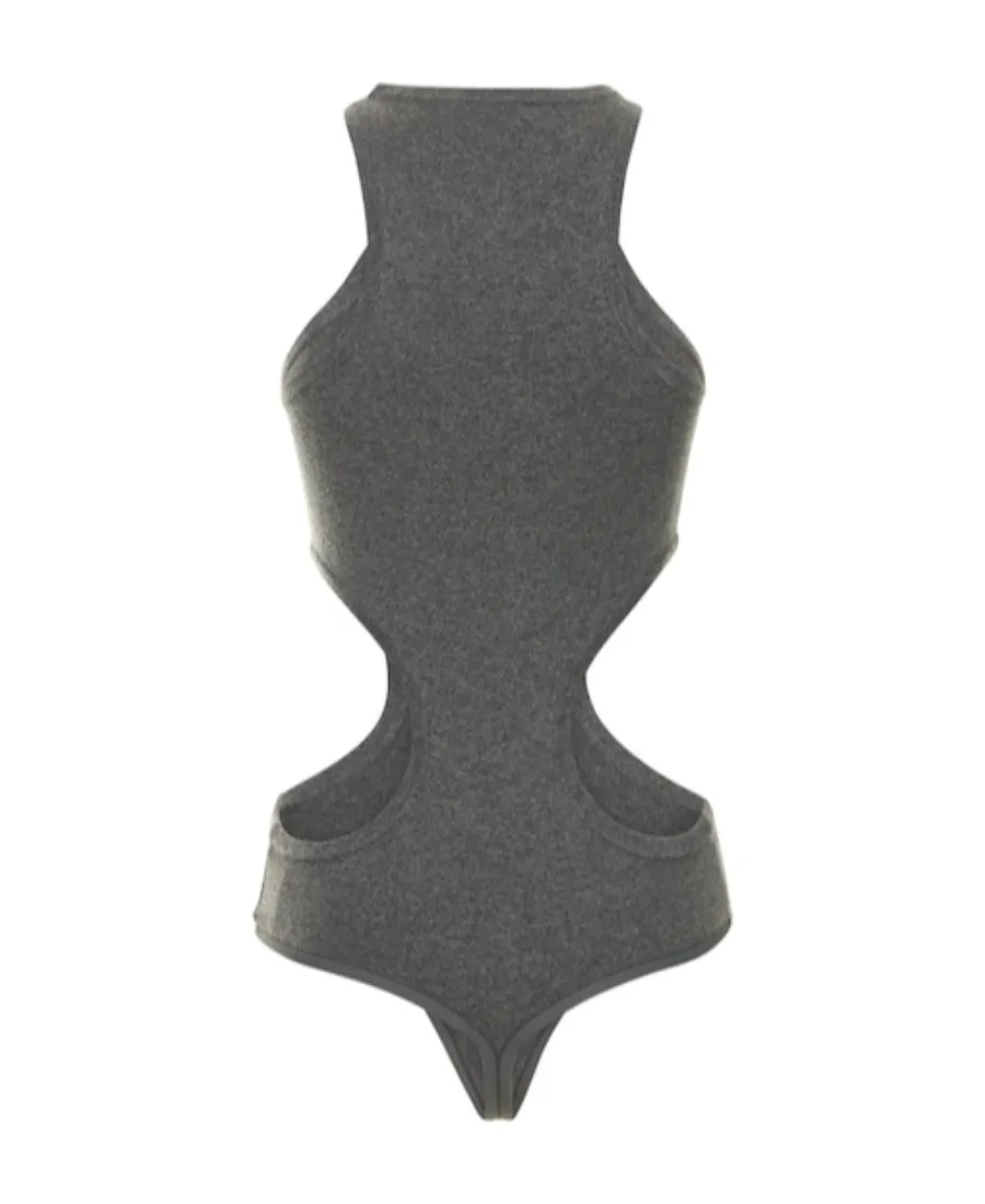 Plain Jersey Hollowed-Out Jumpsuit