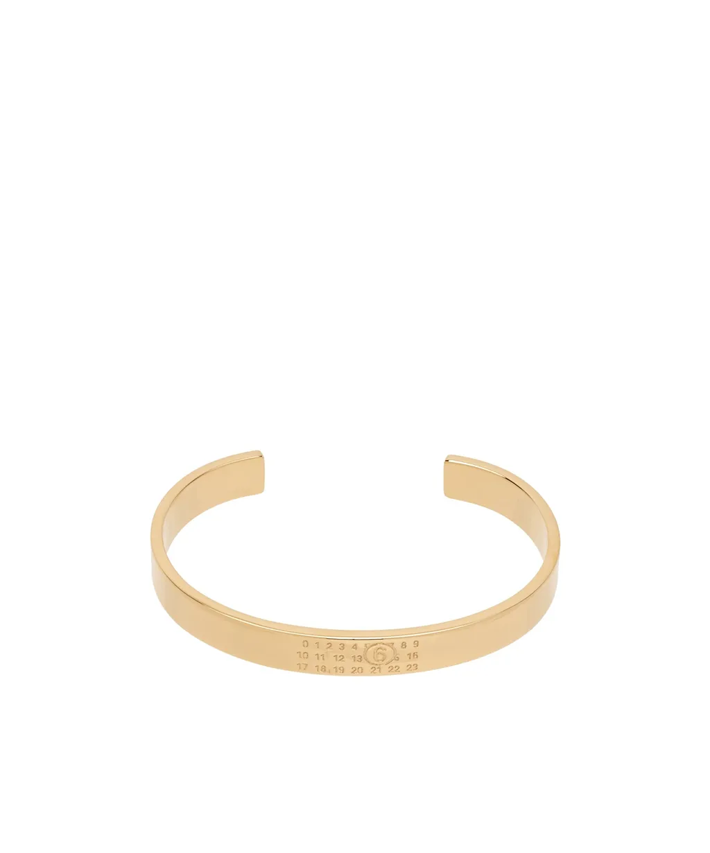 Mm6 Maison Margiela Numeric Engraved Cuff Bracelet