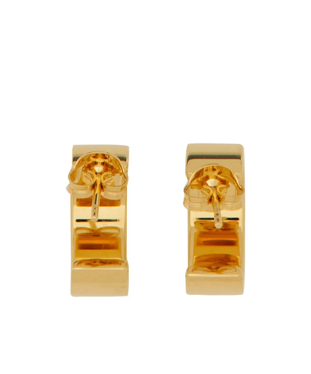 Mm6 Maison Margiela Numeric Engraved Hoop Earrings