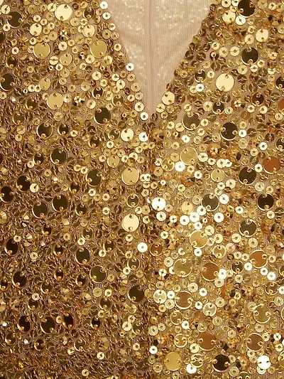 Sequined V-Neck Jumpsuit