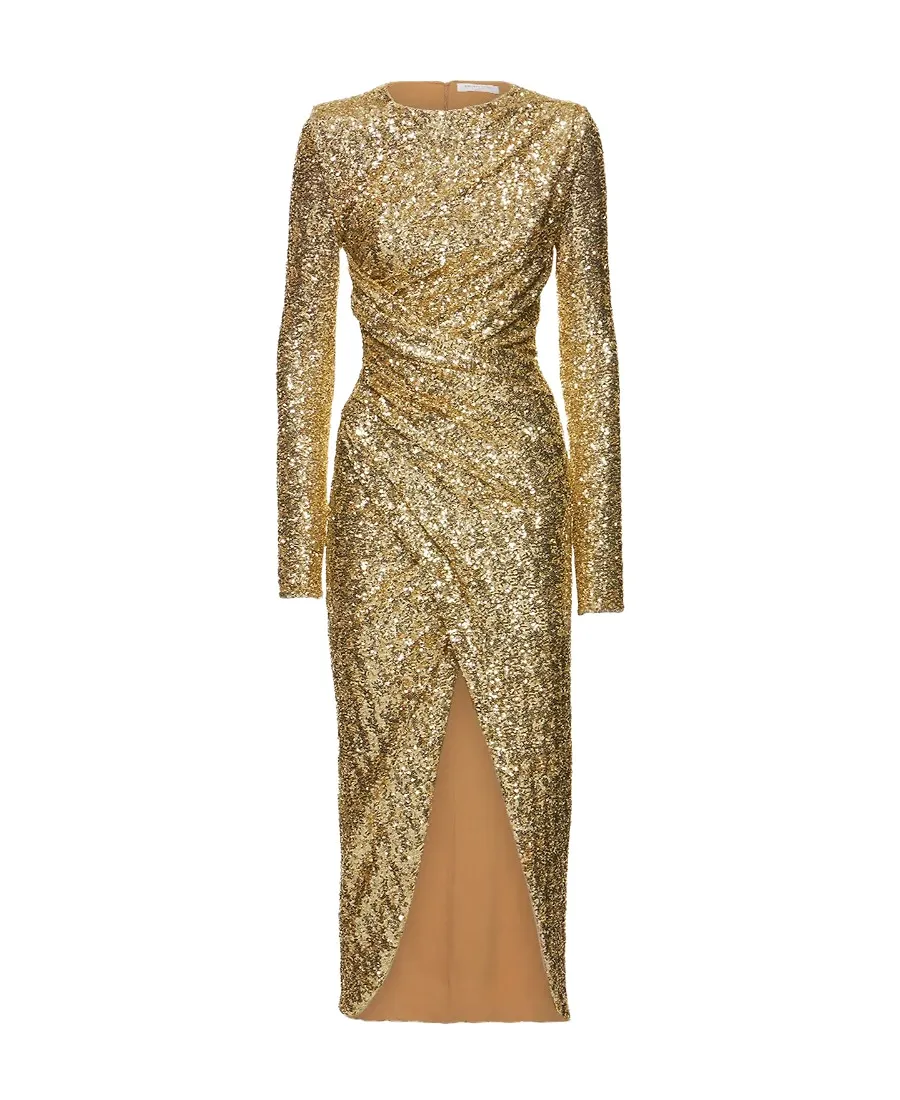Sequined Pendant Mid-Length Dress
