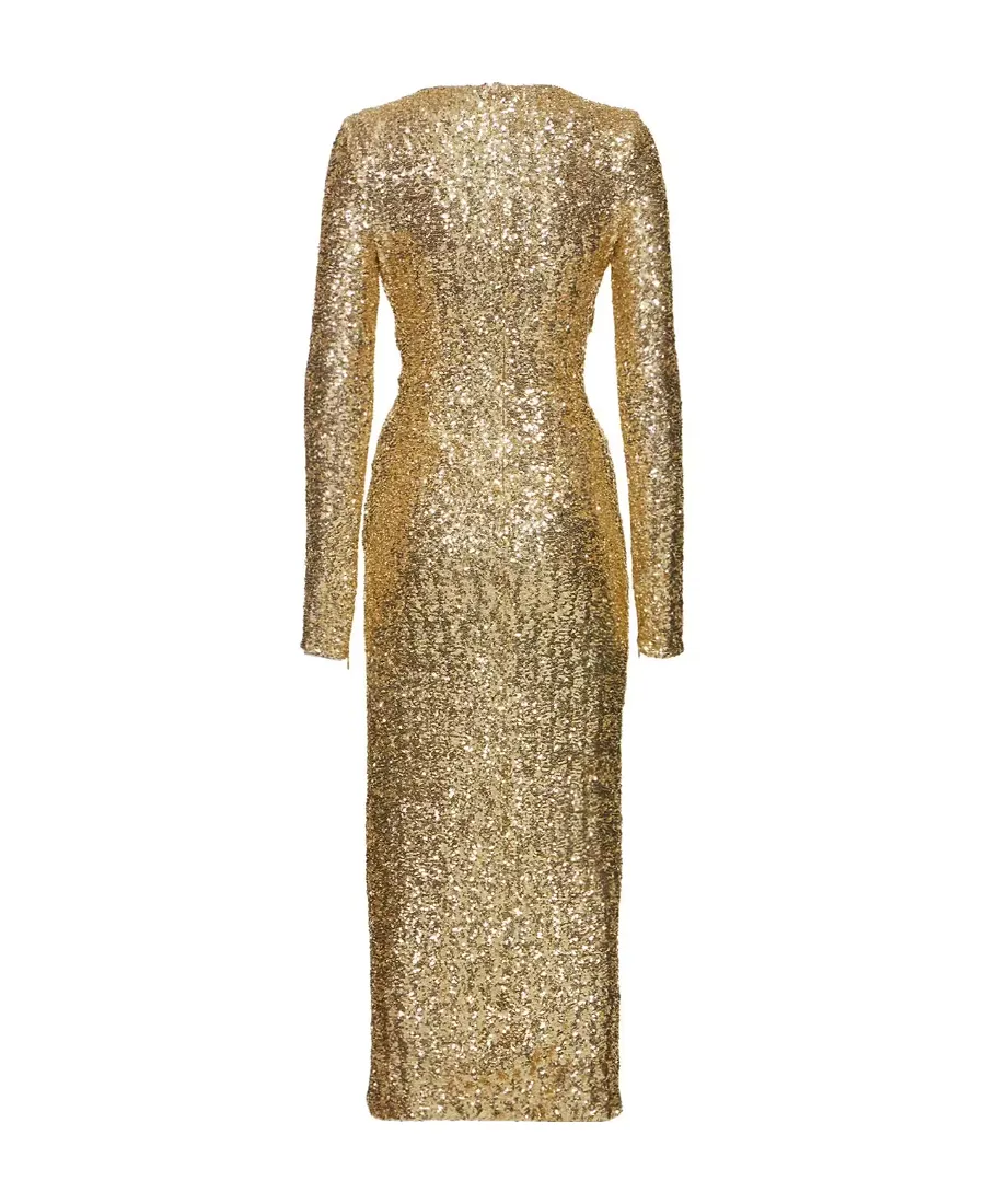 Sequined Pendant Mid-Length Dress