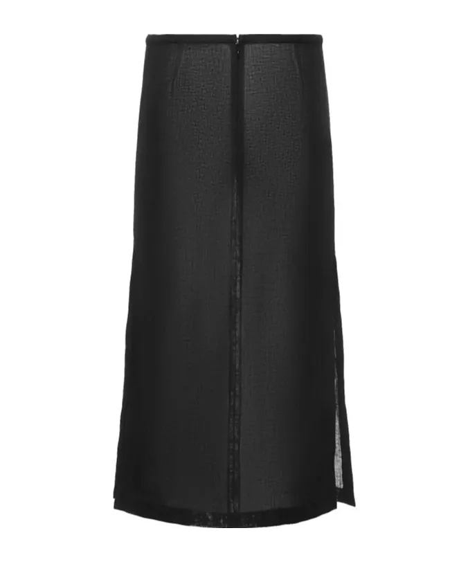 Side Split Medium Length Skirt