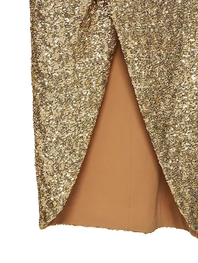 Sequined Pendant Mid-Length Dress