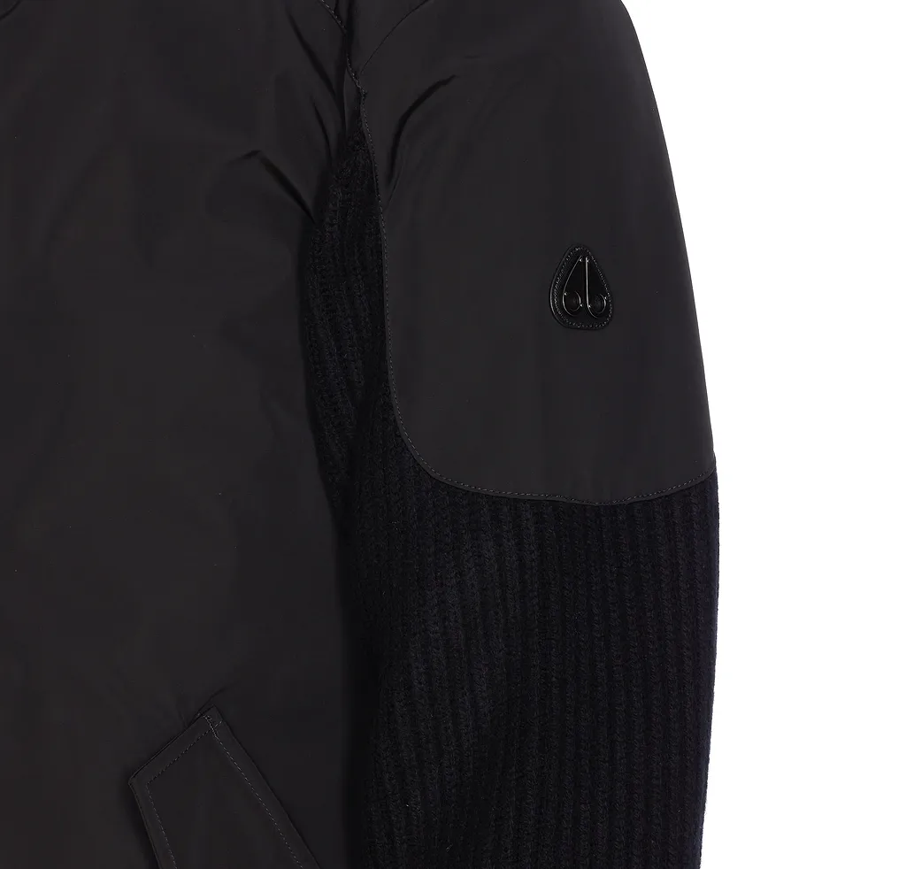 Moose Knuckles Knit-Sleeve Down Jacket