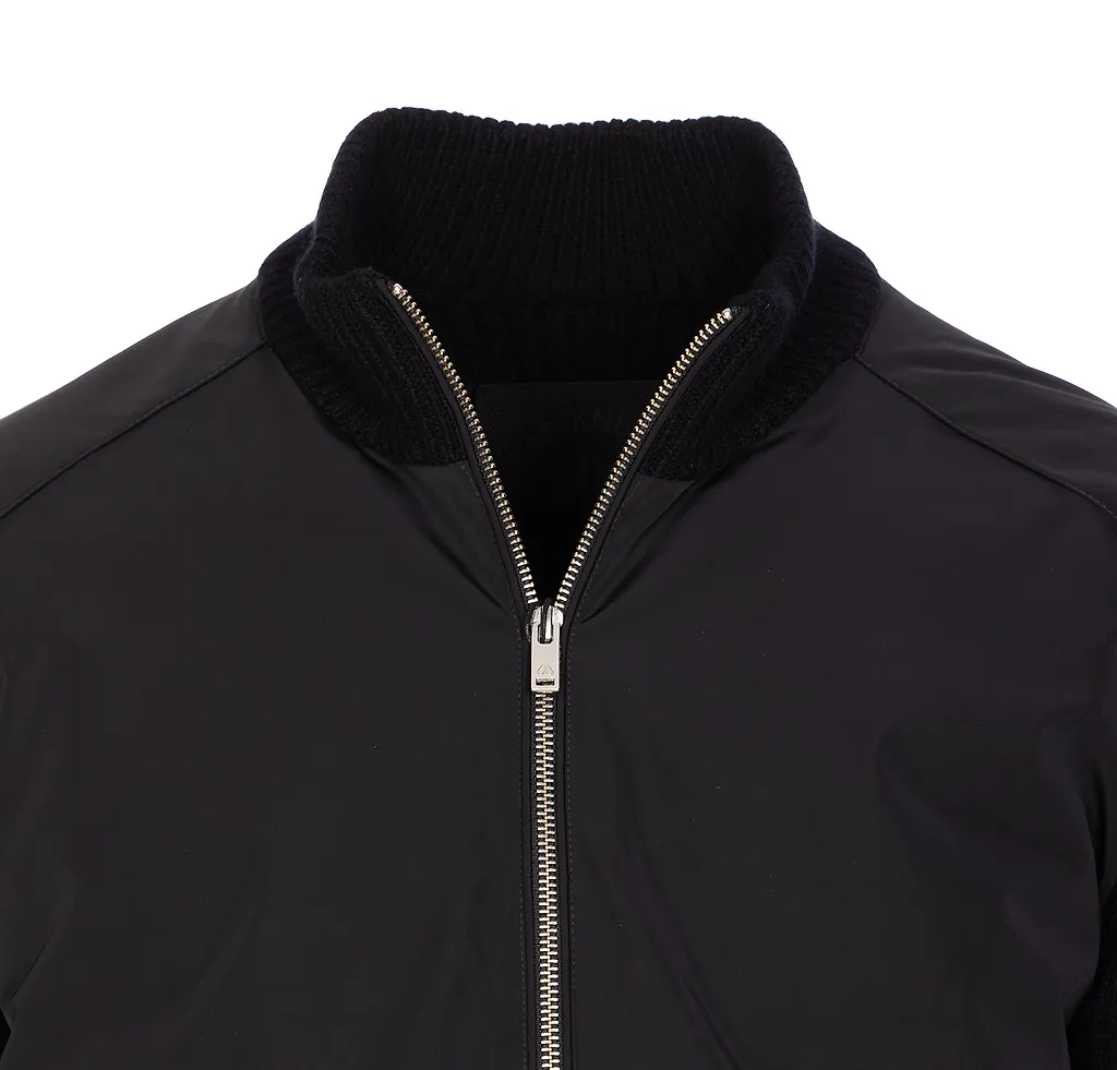 Moose Knuckles Knit-Sleeve Down Jacket