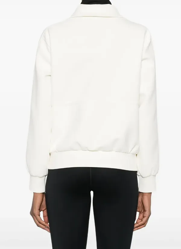 Mix Media Zip-Front Sweatshirt
