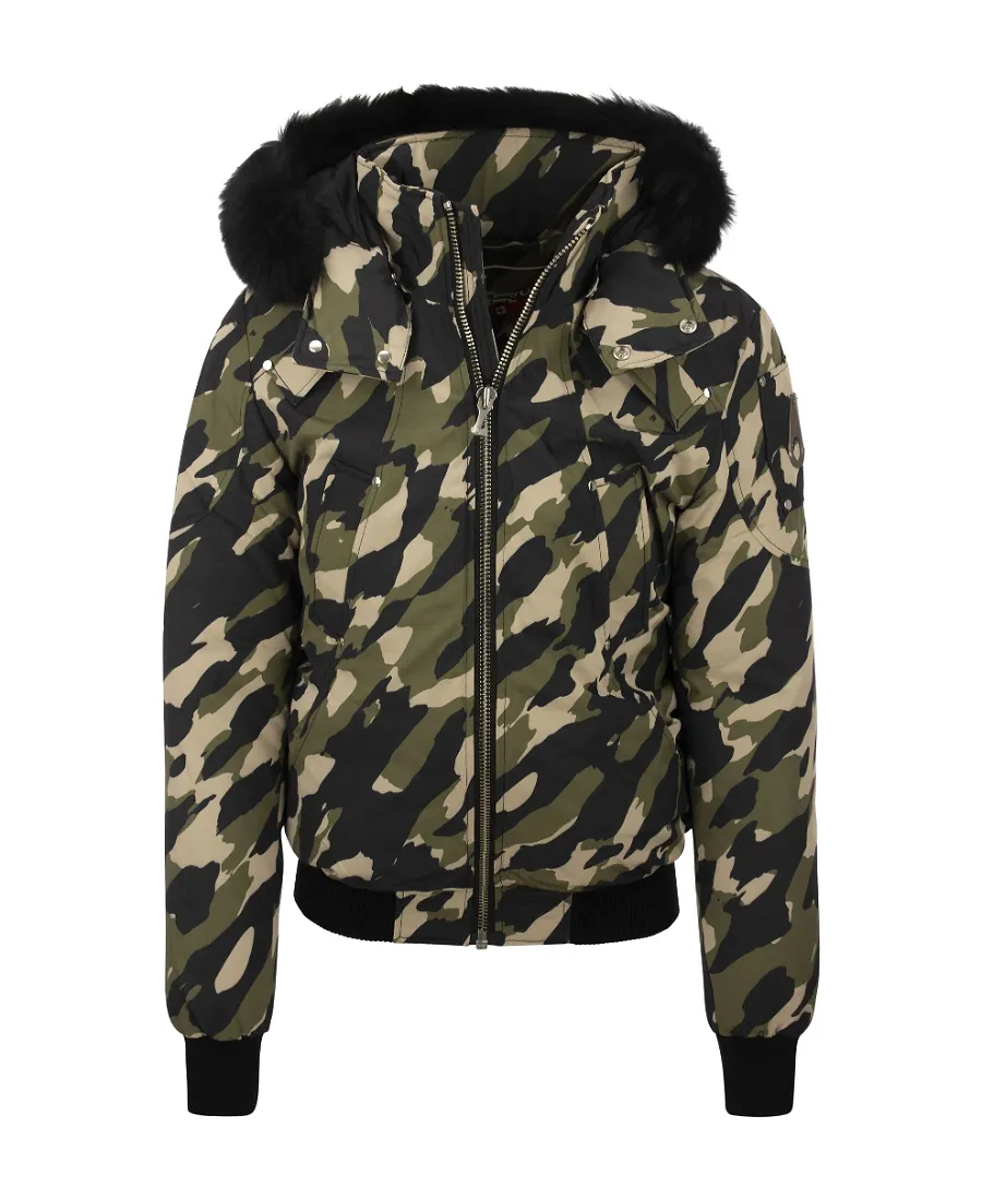 Moose Knuckles Camouflage Printed Hooded Jacket