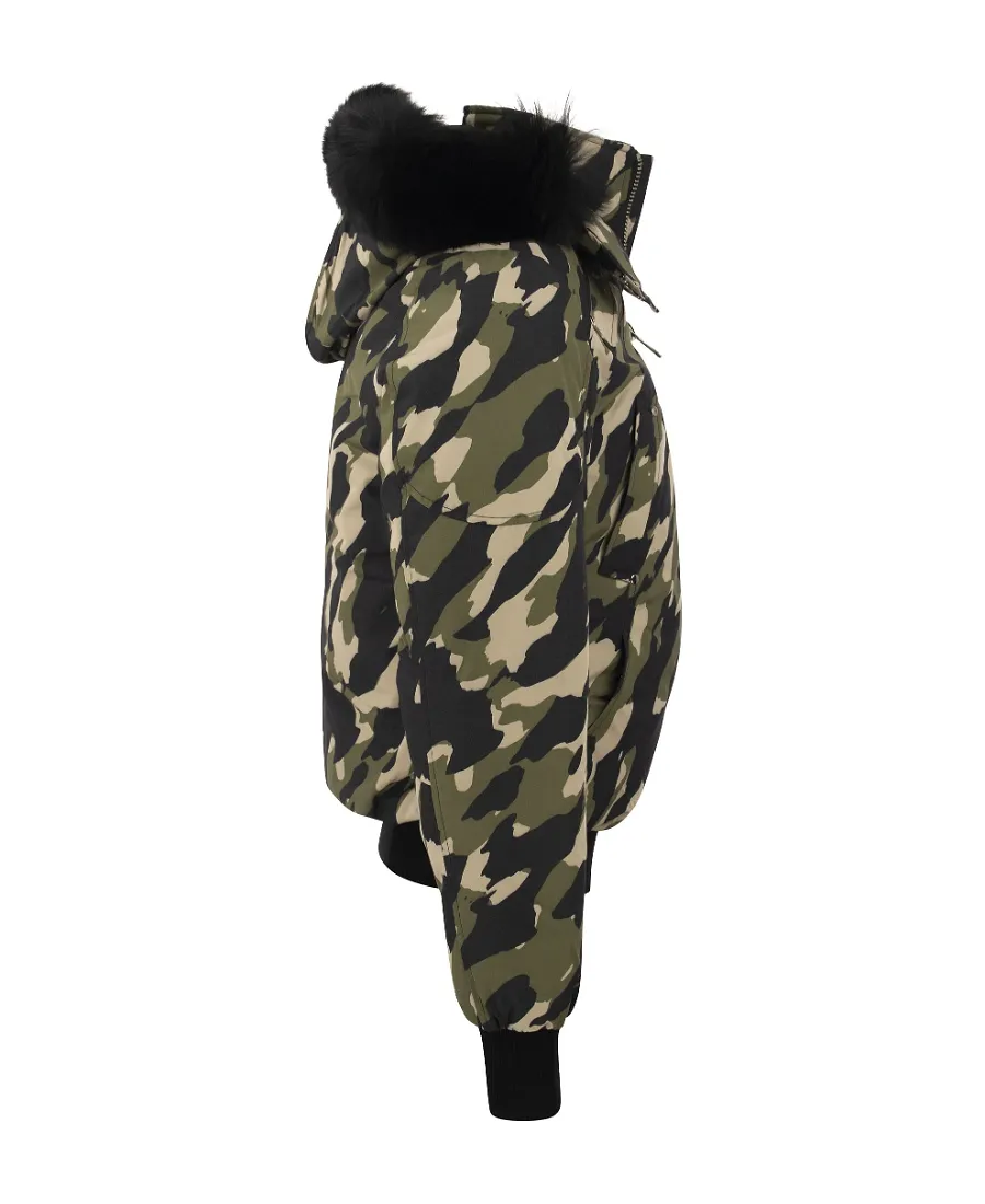 Moose Knuckles Camouflage Printed Hooded Jacket