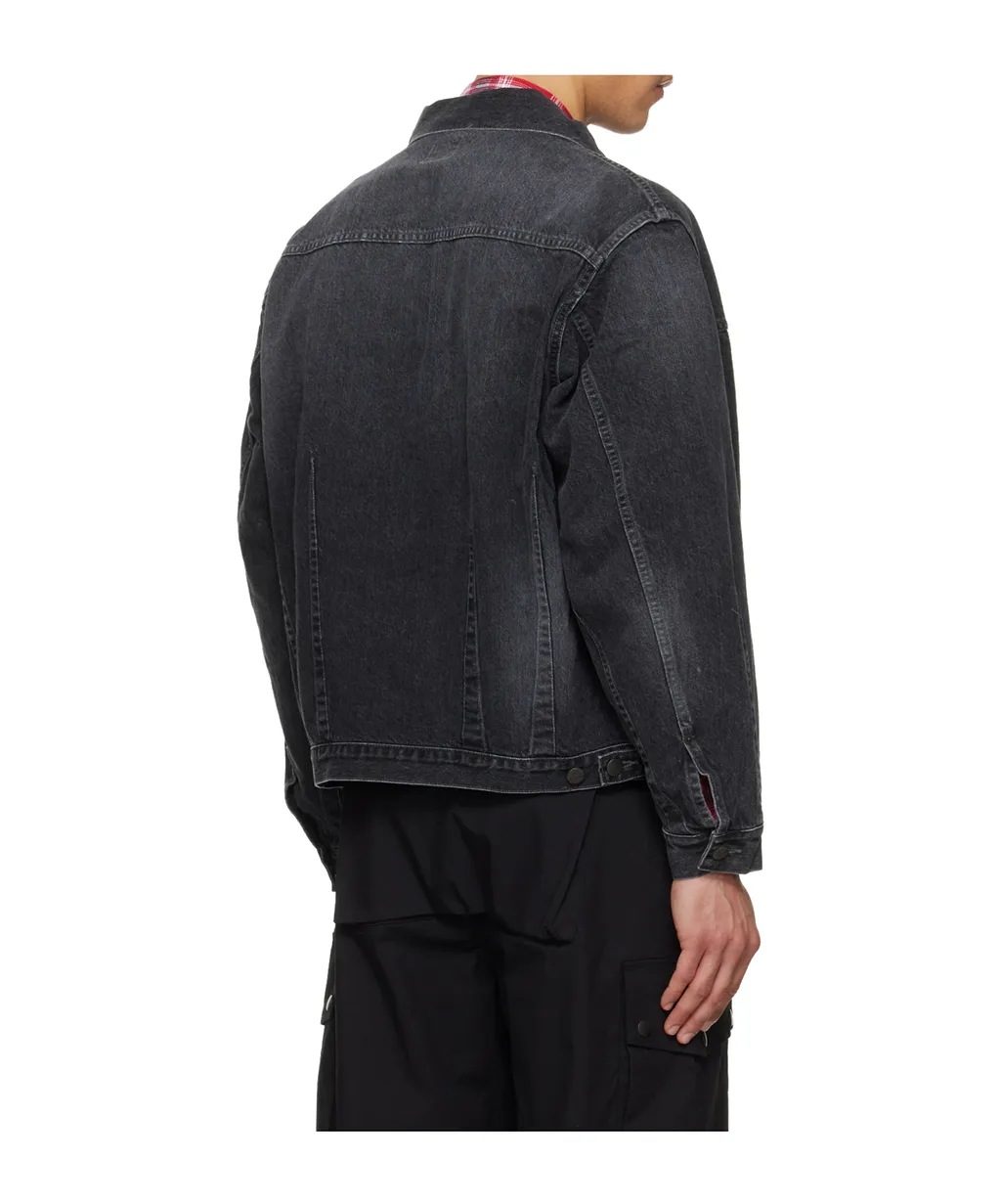 Darts Bottom Long-Sleeve Denim Jacket