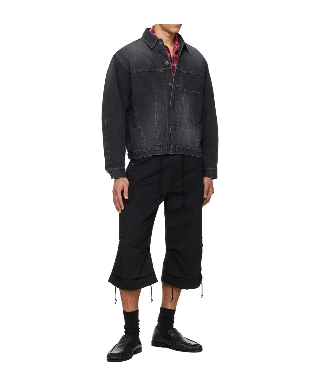 Darts Bottom Long-Sleeve Denim Jacket