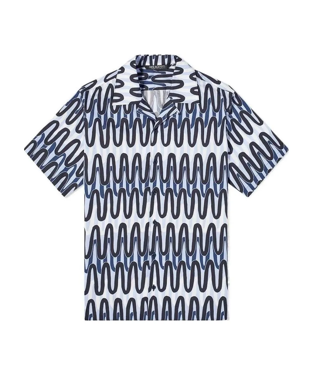 Abstract-Print Short-Sleeve Shirt
