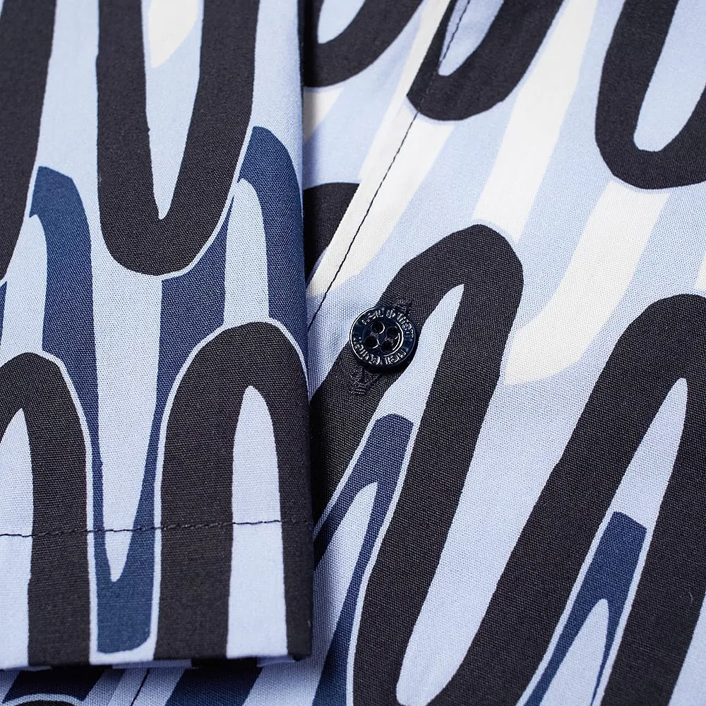 Abstract-Print Short-Sleeve Shirt