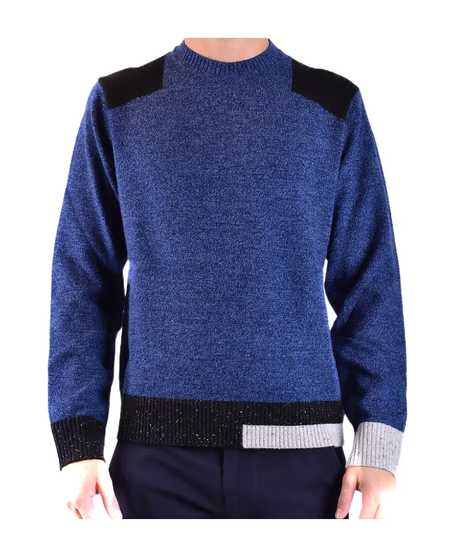 Colour-Block Intarsia-Knit Jumper