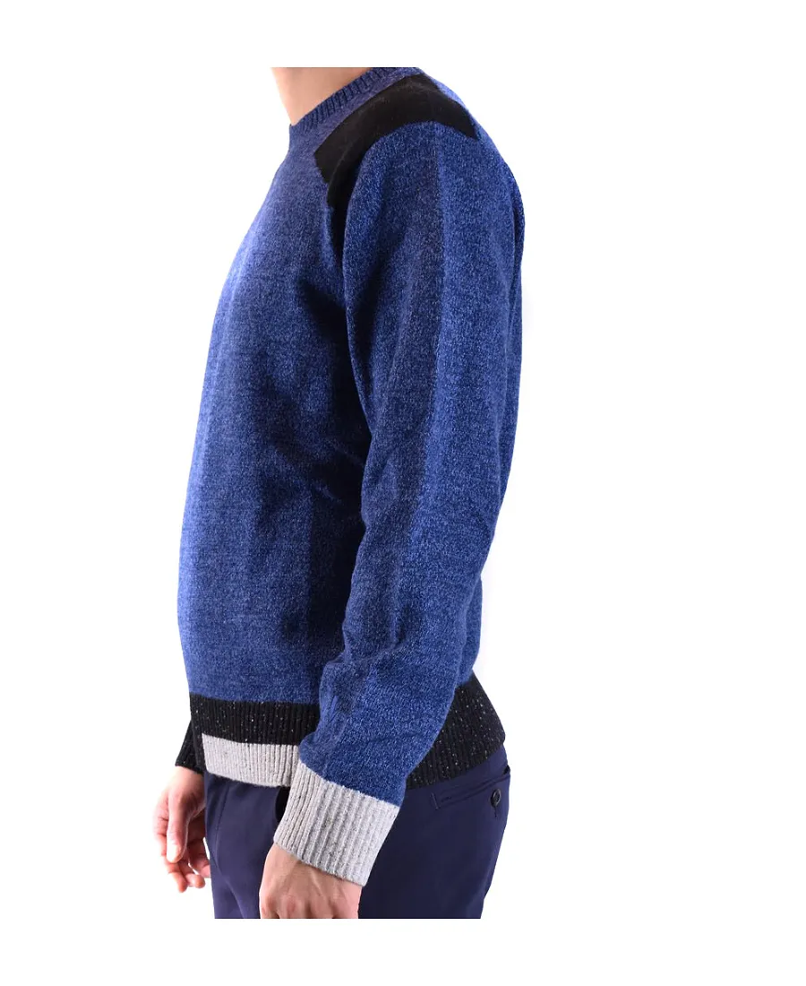 Colour-Block Intarsia-Knit Jumper