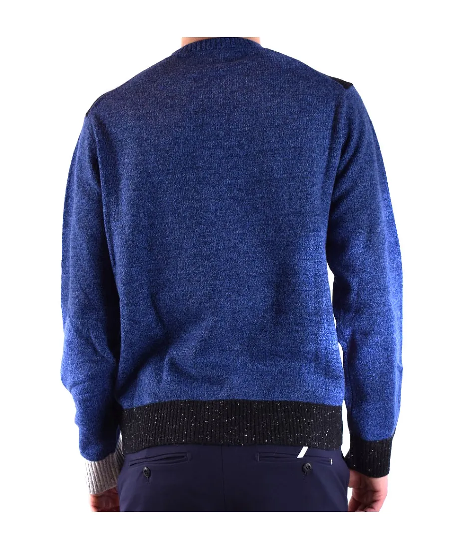 Colour-Block Intarsia-Knit Jumper