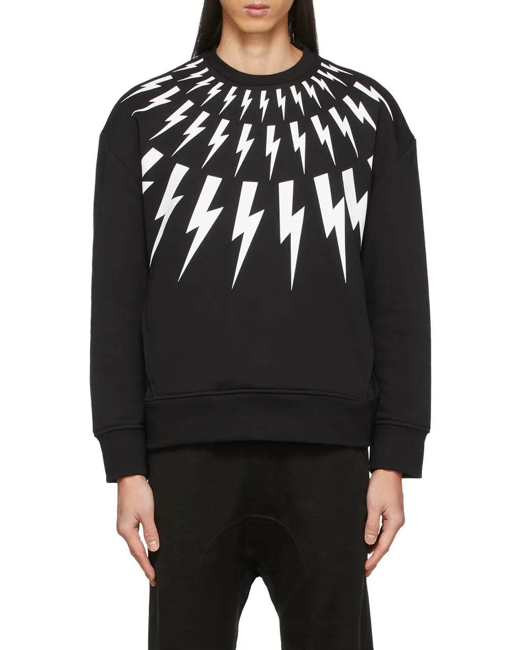 Thunderbolt Pattern Print Sweatshirt
