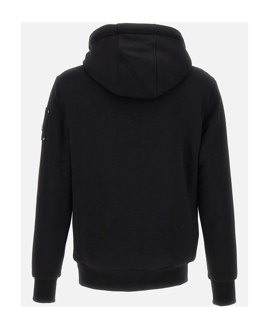 Moose Knuckles Logo-Plaque Drawstring Zipped Hoodie