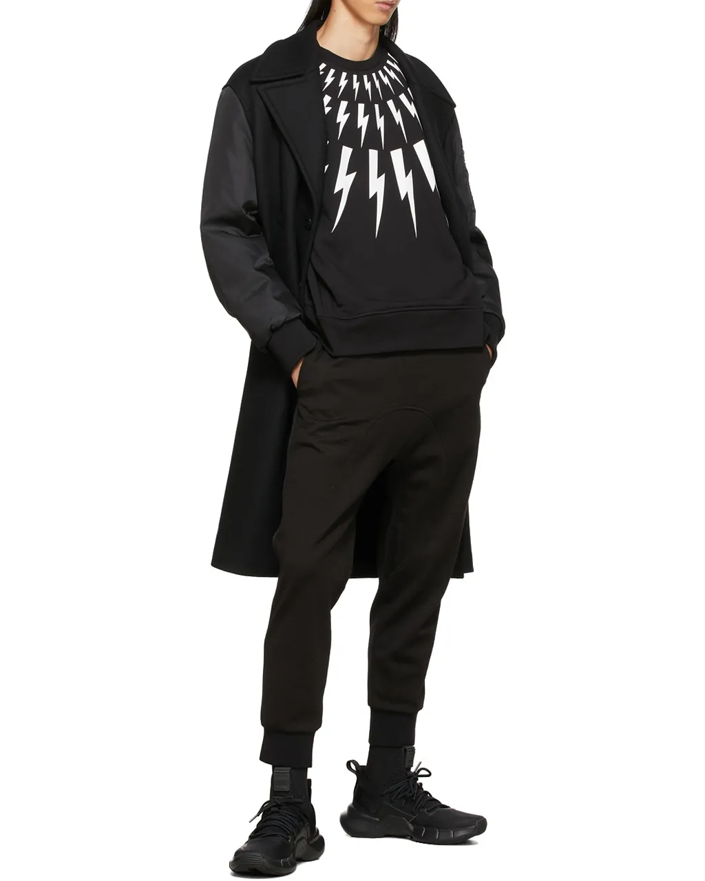 Thunderbolt Pattern Print Sweatshirt