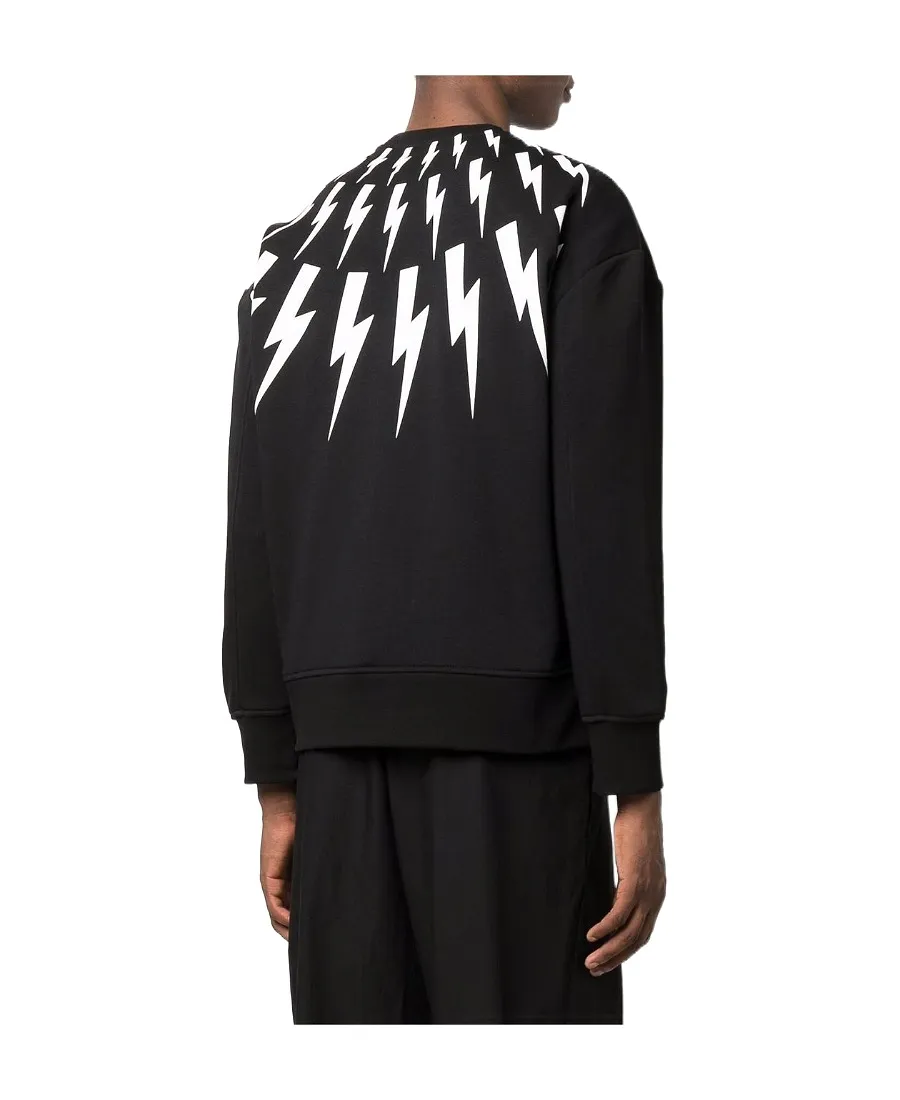 Thunderbolt Pattern Print Sweatshirt