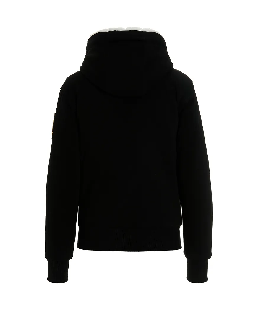 Moose Knuckles Logo-Plaque Hoodie