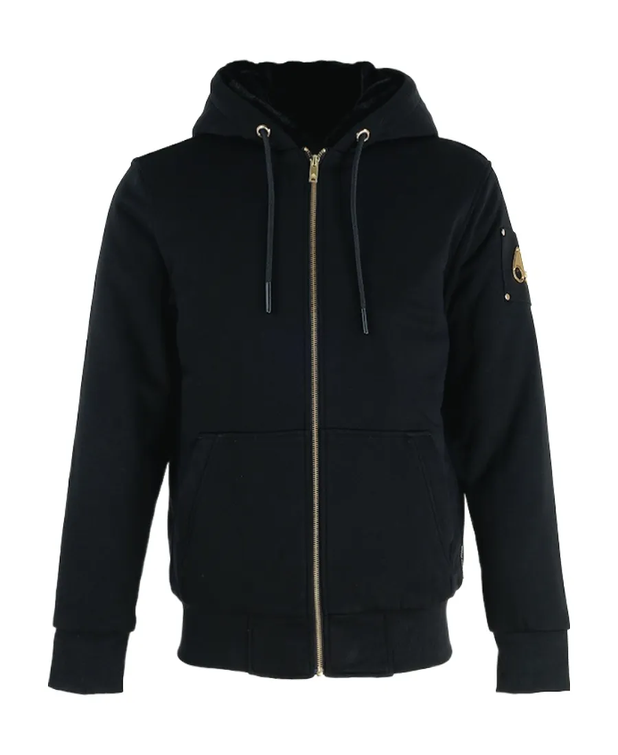 Moose Knuckles Zip-Up Drawstring Hoodie
