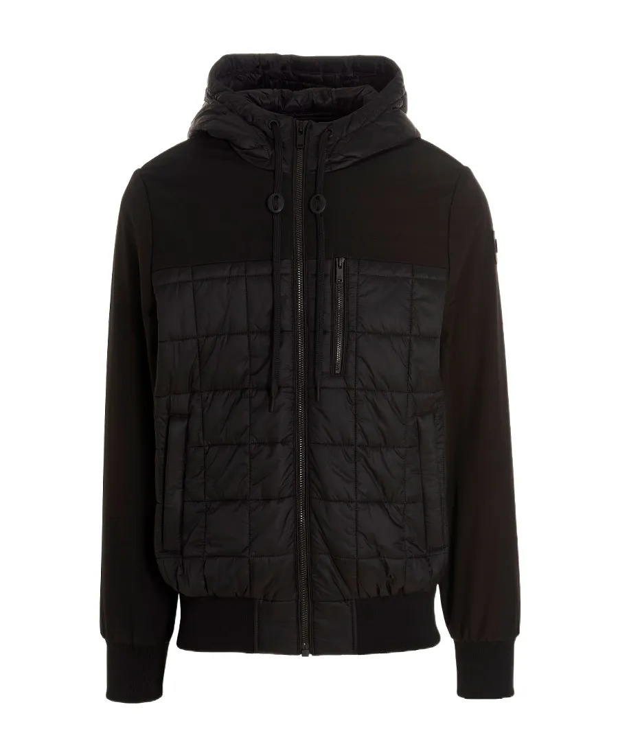 Padded Drawstring-Hooded Jacket