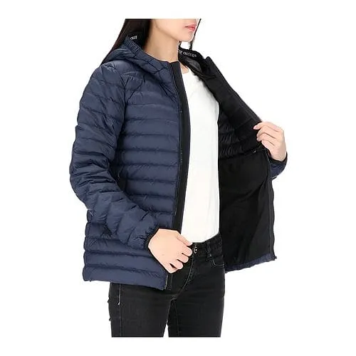 Slouchy-Hood Padded-Design Jacket