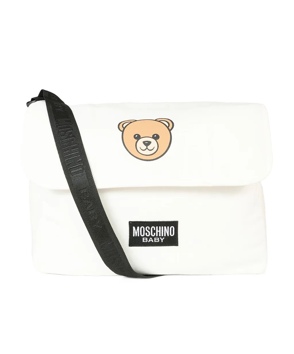 Moschino Kids Logo Printed Foldover Top Changing Bag