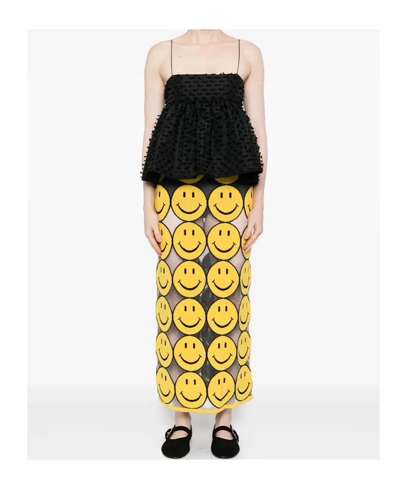 Smiley-Face Straight Skirt