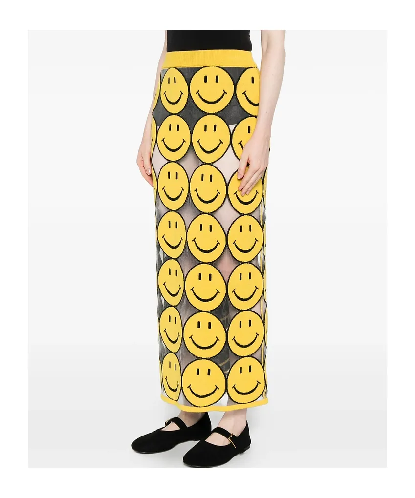 Smiley-Face Straight Skirt