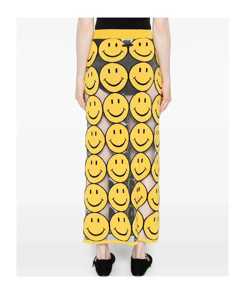 Smiley-Face Straight Skirt