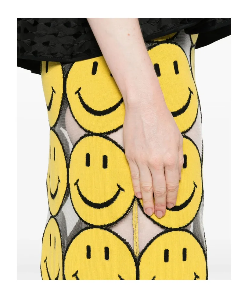 Smiley-Face Straight Skirt